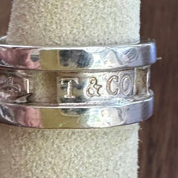 Tiffany & Co. Jewelry - Tiffany & Co. Sterling Silver 1837 Collection Cut Out Stencil Ring Size 4.75